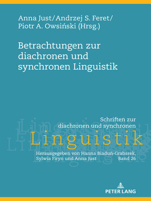 cover image of Betrachtungen zur diachronen und synchronen Linguistik